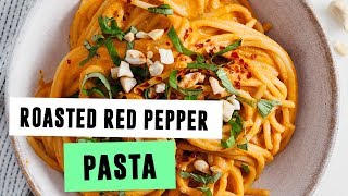 Roasted Red Pepper Pasta  SO VEGAN [upl. by Avera819]