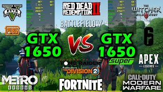 GTX 1650 vs GTX 1650 Super  12 Games Tested  Side by Side  Benchmarks [upl. by Lamak320]