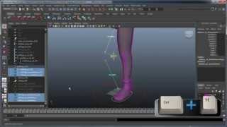 Creating a Character Rig  Part 16 Snappable knee Advanced [upl. by Lachlan]