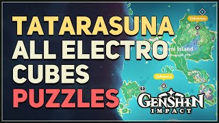 All Tatarasuna Electro Cubes Stone Puzzles Genshin Impact [upl. by Denney]