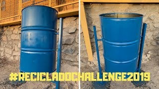 Basurero de tambor reciclado  RECICLADOCHALLENGE 2019 [upl. by Erkan]