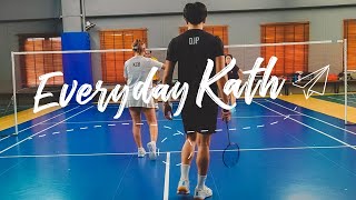 A Day in My Life Badminton Training  Everyday Kath [upl. by Adnylem]