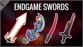 All Endgame Swords  Terraria Calamity Mod [upl. by Ennahtur177]