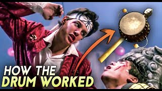 The Karate Kid Crane Kick Drum Technique amp Kata Fully Explained The Real Martial Arts Revealed [upl. by Eerak]