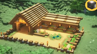 Minecraft How to build BARN in Minecraft  Minecraft Building Ideas [upl. by Dnaltiac]