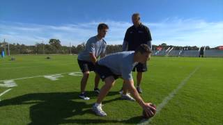 Proper Arm Positioning  Center to Quarterback Exchange Series by IMG Academy Football 2 of 3 [upl. by Elke]