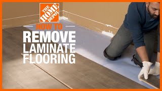 How to Remove Laminate Flooring  The Home Depot [upl. by Eeniffar]