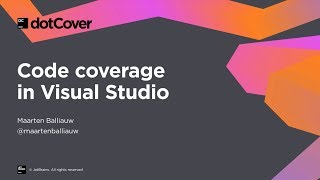 dotCover for code coverage in Visual Studio [upl. by Nari]