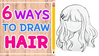 ☆ HOW TO DRAW 6 HAIRSTYLES  Easy Tutorial ☆ [upl. by Choong]