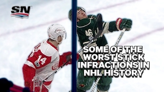 Five of the worst stick incidents in NHL history [upl. by Nelubez]