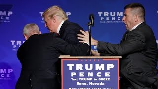 Donald Trump rushed off stage during rally in Nevada [upl. by Haslam]