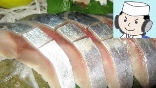 Salted and vinegared mackerel♪（Shimesaba ） しめ鯖♪ [upl. by Dorkus]