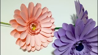 Como hacer flores de papel Gerberas Super faciles y rapidas  DIY Manualidades 76 [upl. by Attiuqahs]