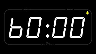 60 MINUTE  TIMER amp ALARM  1080p  COUNTDOWN [upl. by Balas]