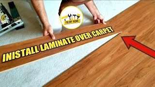 DIY  How to install amp should you Install laminate over carpet [upl. by Leventis]