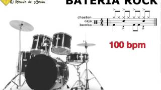 Bateria rock 100 bpm [upl. by Eseekram699]