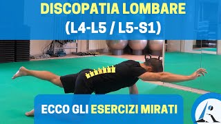 DISCOPATIA LOMBARE ecco gli ESERCIZI MIRATI [upl. by Nwahsid]