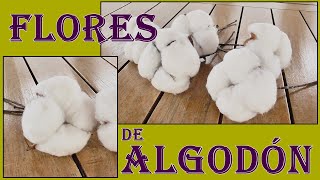 DIY COMO HACER FLORES DE ALGODÓN  FLORES ARTIFICIALES  MANUALIDADES FÁCILES [upl. by Heath]