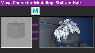 Maya Modeling Tutorial Stylized Hair [upl. by Pinzler]