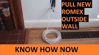 Replace Old Wiring in House With Romex  Outside Wall [upl. by Dominique386]