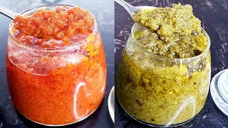 How To Make Red Pepper and Green Pepper Sauce  Spicy Pepper Sauce [upl. by Ronnholm]