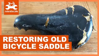 How to restore an old bicycle saddle [upl. by Ednutabab616]