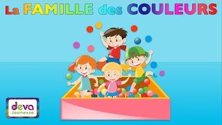 La famille des couleurs Paroles français et anglaisⒹⒺⓋⒶ Education enfants [upl. by Amolap]