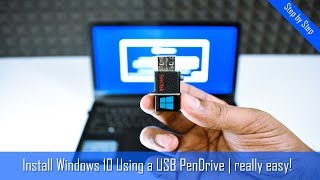 How to Install Windows 10 From USB Flash Drive Complete Tutorial [upl. by Ahsier686]