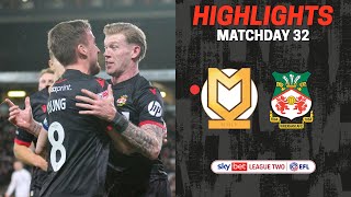 HIGHLIGHTS  MK Dons vs Wrexham AFC [upl. by Nahpets]