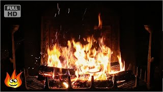 Crackling Fireplace with Thunder Rain and Howling Wind Sounds HD [upl. by Ardek943]