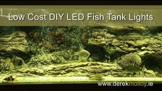 Aquarium DIY LED Lights Tutorial  Bright and LowCost [upl. by Kerrill]