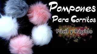 Como Hacer un PomPon  Pom Pom  PELUCHE  Para Gorritos [upl. by Kleon]