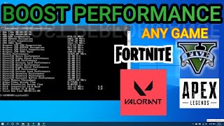 Best CMD commands to improve Performance and FPS in any Game [upl. by Dido]