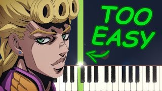 GIORNOS THEME  VERY EASY Piano Tutorial for BEGINNERS [upl. by Aniryt785]