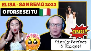 ELISA  O FORSE SEI TU  SANREMO 2022 REACTION🇮🇹 [upl. by Linad815]