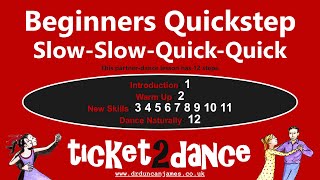 Slow Slow Quick Quick  Beginners Quickstep  Partner Dance Lesson [upl. by Ashti]