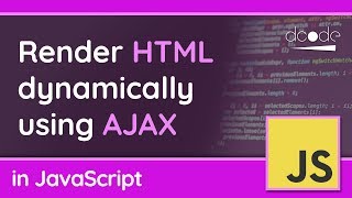 Render HTML Dynamically Using AJAX  JavaScript Tutorial [upl. by Normie]