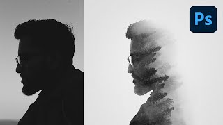 Create a Double Exposure in 74 Seconds with Photoshop [upl. by Attenauq]