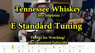 Tennessee Whiskey  Chris Stapleton Bass Cover with Tabs [upl. by Collayer906]