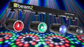 BeamZ 4Some DMX Moonflower Party Lighting Set [upl. by Enawyd]