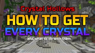 How To Get Every Crystal  Crystal Hollows Guide hypixel skyblock [upl. by Gwenny]