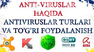 Antivirus haqida Antiviruslar turlari va Antivirusdan foydalanish Antivirus bazasini yangilash Bepul [upl. by Gallard]