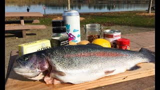 MOST DELICIOUS TROUT CATCH AND COOK  Fresh Water Fishing [upl. by Tierell]