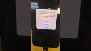 Cannot Verify Server Identity [upl. by Artapoelc]
