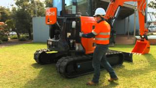 Hitachi ZX5 Mini Excavator Simplified Maintenance [upl. by Nosnibor]