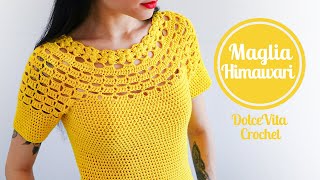 TUTORIAL MAGLIA ALLUNCINETTO quotHIMAWARIquot [upl. by Proctor393]