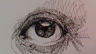 Pen and Ink Drawing Tutorials  How to draw a realistic eye Part I [upl. by Victory442]