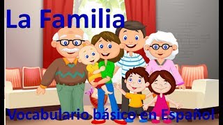 LA FAMILIA  VOCABULARIO EN ESPAÑOL LA FAMILIA  VOCABULARIO [upl. by Pliske]