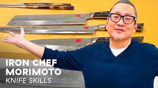 Iron Chef Masaharu Morimoto Shows Off His Famous Knife Skills  Delish [upl. by Gnolb]