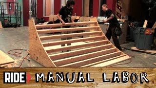 HowTo Build a Skatepark  Quarter Pipe Part 2 Studs and Framing  Manual Labor [upl. by Ibrek355]